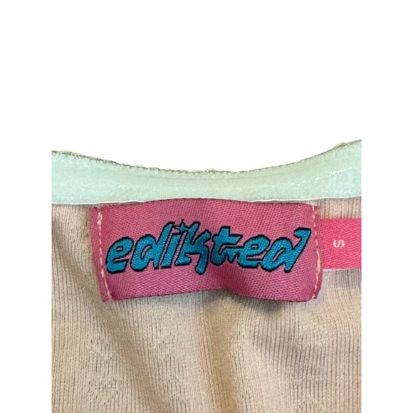 Edikted Pink Strapless Tube Top S Floral Detail - Picture 3 of 5